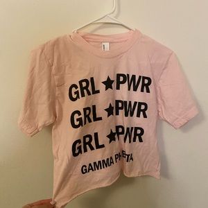 Gamma Phi Beta, GPHI shirt size small *this is cut to be a crop top*